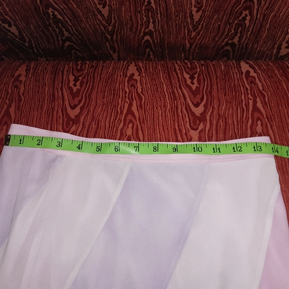 SOLD! POLO RALPH LAUREN Pink Soft Pastel Silk Tie-Dye Zip Skirt Women's 6 - Picture 12 of 16